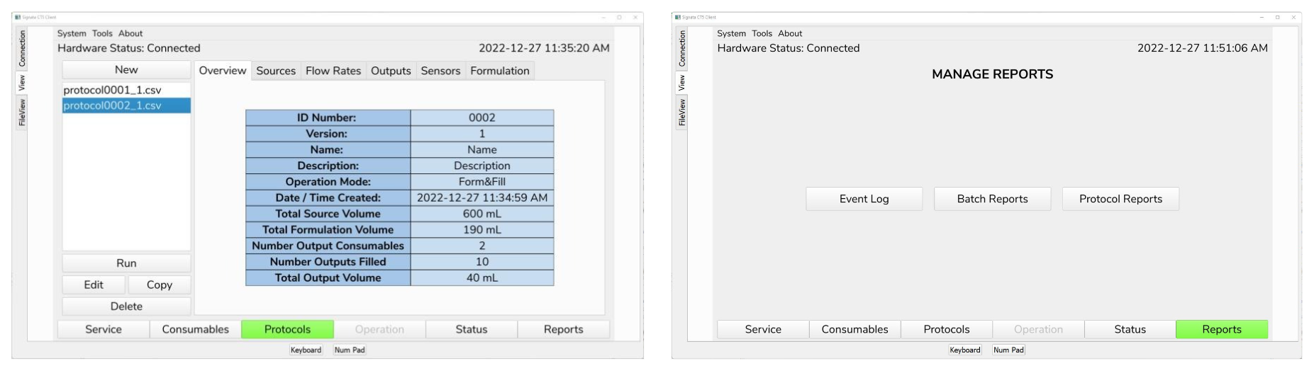 Sexton Signata CT-5软件操作界面