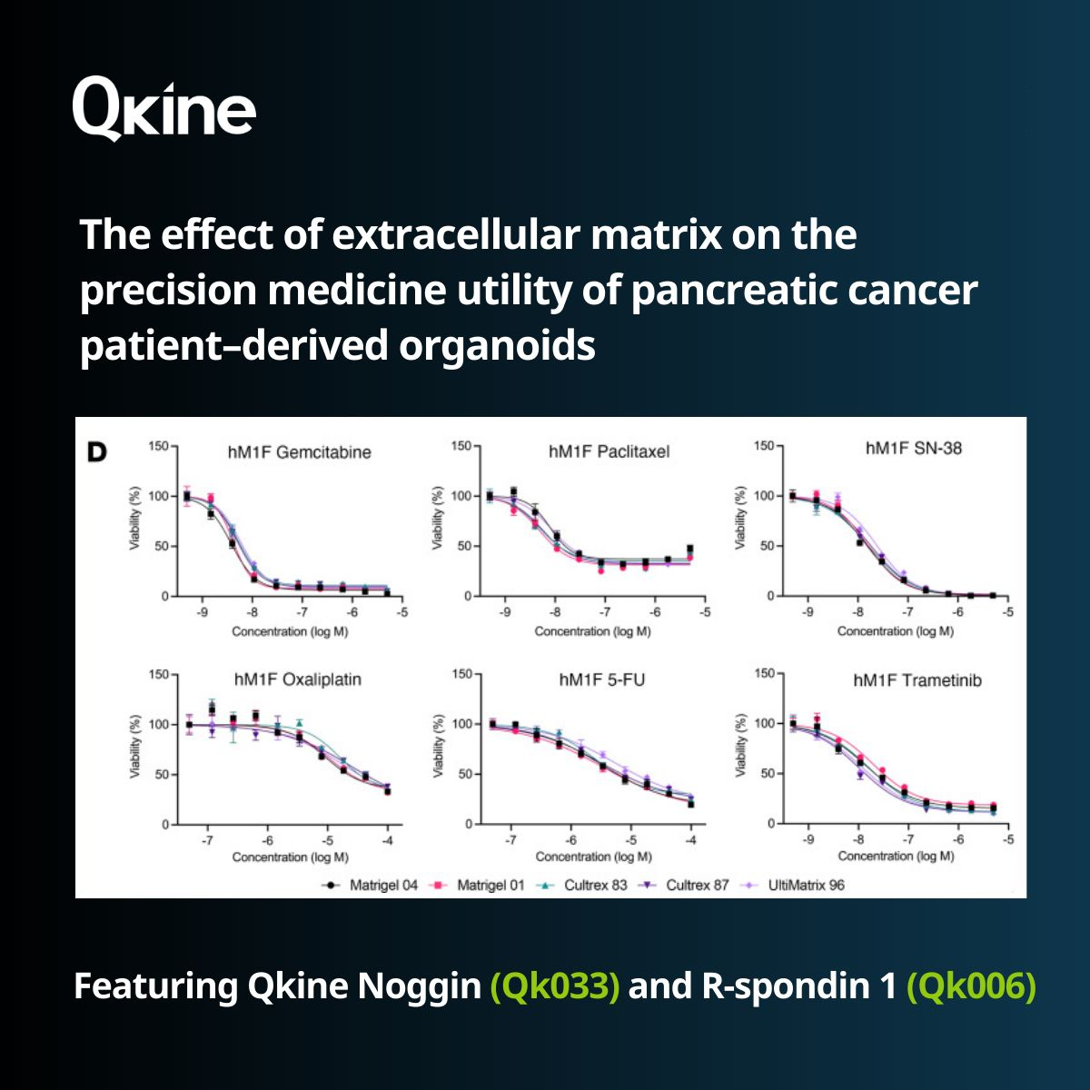 Qkine不同来源的商业BME在药物反应方面的一致性
