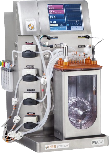 PBS Biotech垂直轮一次性生物反应器