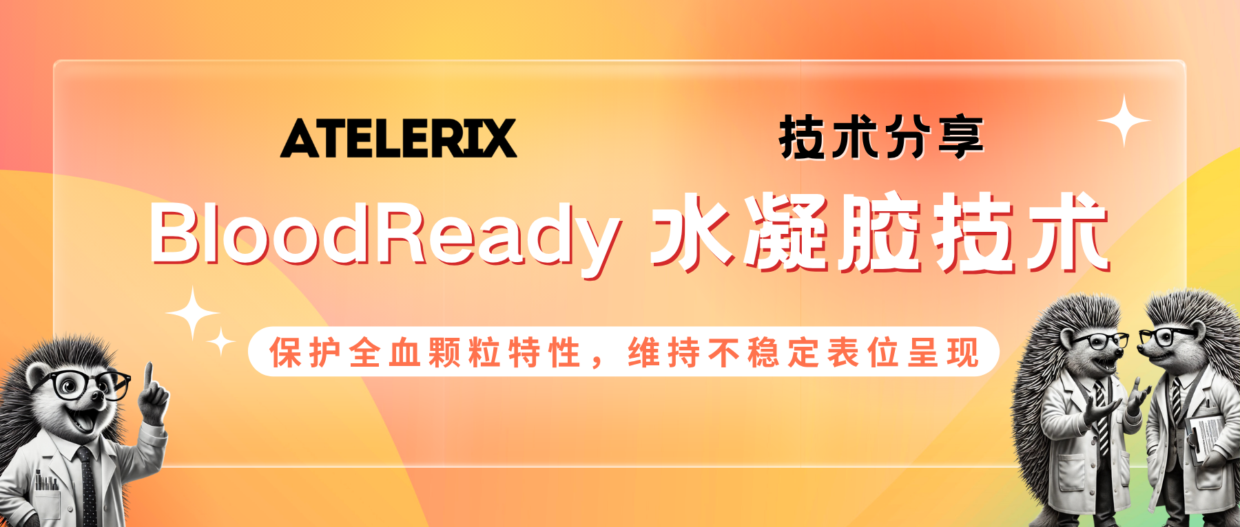 Atelerix BloodReady水凝胶技术：全血颗粒特性72小时鲜活锁存，表位呈现全程在线！