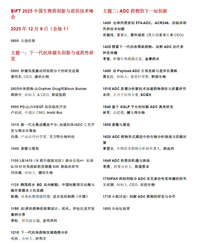 BIFT 2025会议日程1